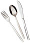 Silver disposable plastic cutlery